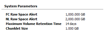 HPE 3PAR system parameters